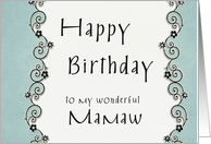 Happy Birthday to my wonderful Mamaw card