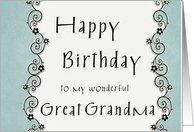 Happy Birthday to my wonderful Great Grandma card