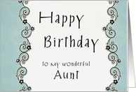 Happy Birthday to my wonderful Aunt card