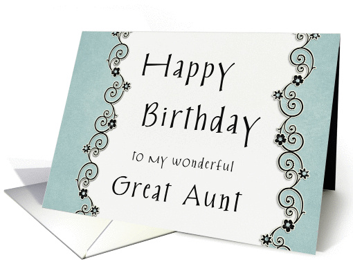 Happy Birthday to my wonderful Great Aunt card (950545)