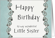 Happy Birthday to my wonderful Little Sister card