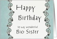 Happy Birthday to my wonderful Big Sister card