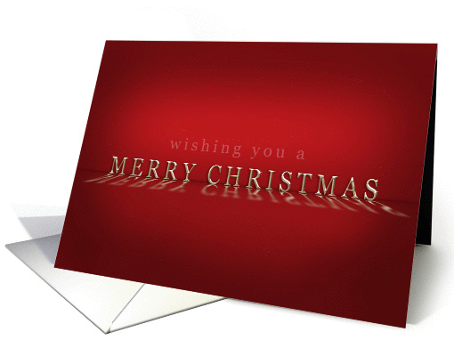 Merry Christmas Reflective Text Red card (950757)
