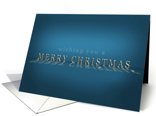 Merry Christmas Reflective Text Blue card (950762)