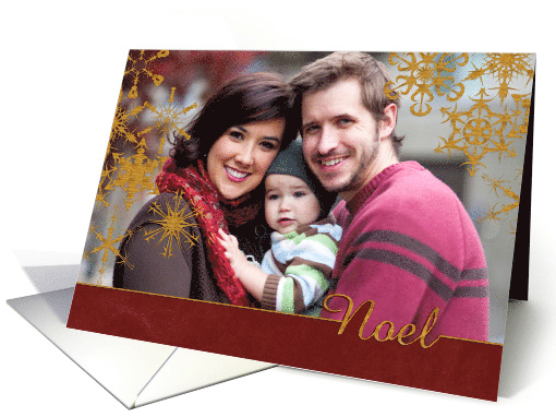Noel Gold Snowflake Photo card (951174)