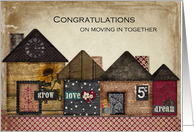 Congratulations on moving in together card