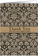 Business Thank You for your hard work card