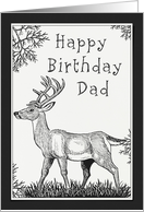 Happy Birthday Dad Deer Card