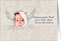 Announcing the Birth of our Little Angel Photo Card Customizable card