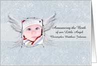 Announcing the Birth of our Little Angel Photo Card Customizable card