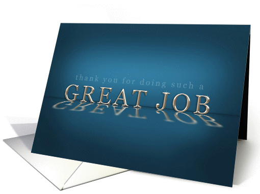 Business Thank you for a Great Job card (952701)