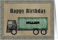 Happy Semi Truck Customizable card