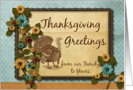 Thanksgiving Greetings Floral card