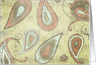 Paisley Print Note Card