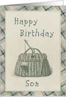 Happy Birthday Son Fishing Card