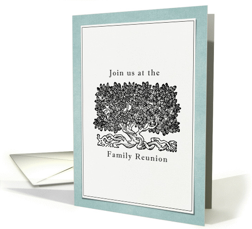 Family Reunion Invitation, Tree With Roots card (953359)