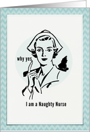 Get Well, Naughty Nurse card