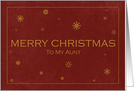 Merry Christmas to my Aunt card