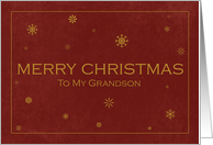 Merry Christmas to my Grandson card