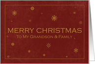 Merry Christmas to my Grandson & Family card