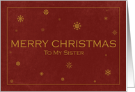 Merry Christmas to my Sister card