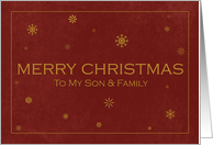 Merry Christmas to my Son & Family card