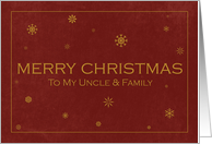 Merry Christmas to my Uncle & Family card