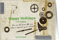 Business Happy Holidays Automotive Customizable card