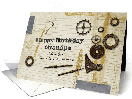 Have Birthday Grandpa I Love you Your Favorite Grandson card (955685)
