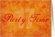 Trendy Orange 17th Birthday Invitation card