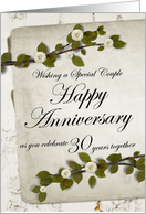 Wishing a Special Couple Happy Anniversary 30 Years together card