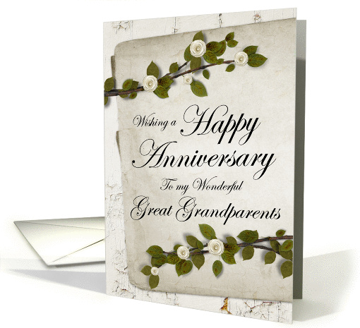 Happy Anniversary to my Wonderful Great Grandparents card (956819)