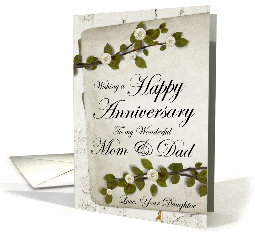 Happy Anniversary to my Wonderful Mom & Dad Love your Daughter card