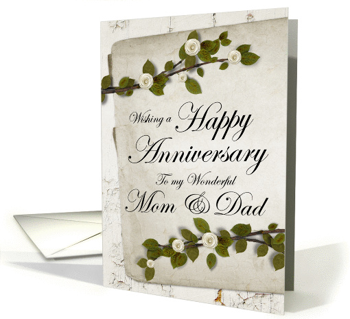 Happy Anniversary to my Wonderful Mom & Dad card (956837)