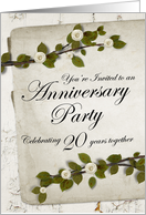 You’re Invited to an Anniversary Party to Celebrate 20 years together card