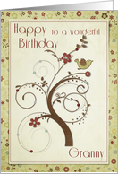 Happy Birthday to a wonderful Granny Swirl Tree card