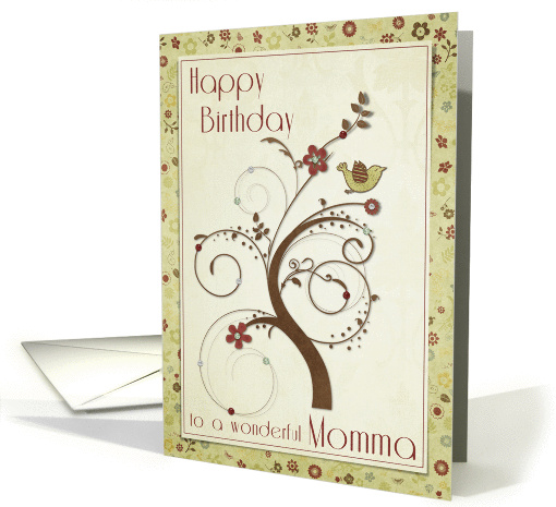 Happy Birthday to a wonderful Momma Swirl Tree card (958487)