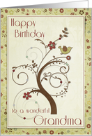 Happy Birthday to a wonderful Grandma Swirl Tree card