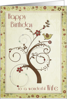 Happy Birthday to a wonderful Wife card