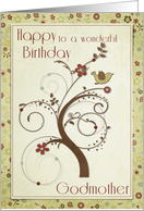 Happy Birthday to a wonderful Godmother card