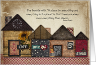 Congrats New Home, The trouble with a place for everything card