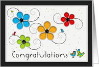 Congratulations on Your Wedding, Flowers & Birds card