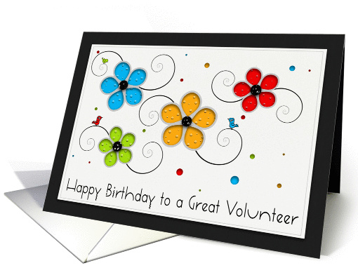 Happy Birthday to a Great Volunteer card (960251)