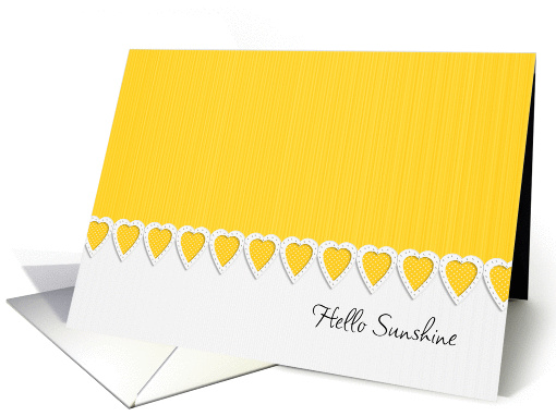 Hello Sunshine Digital Embossed Look Heart card (960873)
