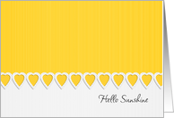 Hello Sunshine Digital Embossed Look Heart Card