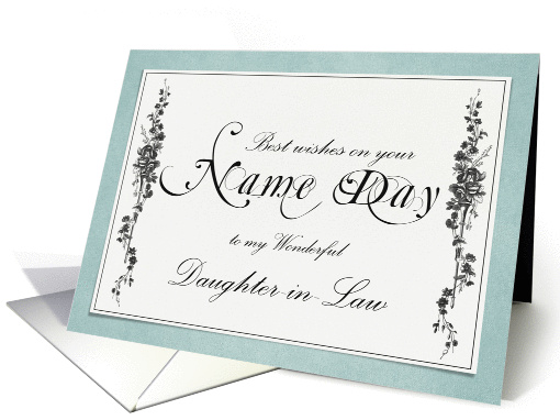 Best Wishes on your Name Day Daughter-in-Law card (965371)
