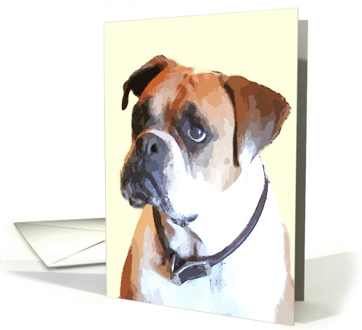 Boxer Dog Blank Note Card by Focus for a Cause card (1009159)