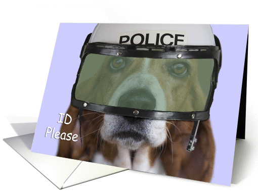 Basset Hound Police card (1159380)