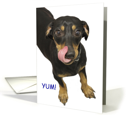 Birthday, Dachshund Licking Lips card (1163398)
