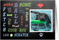 Chalkboard Photo Card for Dog Lovers card